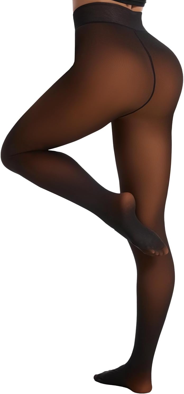 Fleece Lined Tights Leggings for Women, 230g Thick Thermal Tights