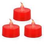 KOABY 24 Pack Pink Light Flameless Tea Lights, Pink Base, Last 100H