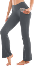 SINOPHANT Yoga Pants for Women Flared Leggings High Waisted Bootcut Trousers Womens Gym Wide Leg Workout Stretchy