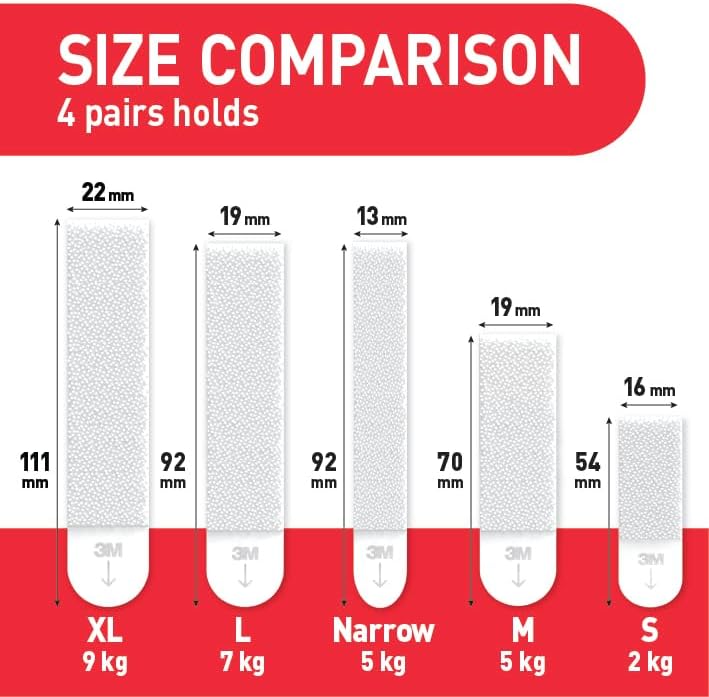Command Picture Hanging Strips, Large, 12 Pairs (24 Adhesive Strips)
