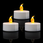 KOABY 24 Pack Pink Light Flameless Tea Lights, Pink Base, Last 100H
