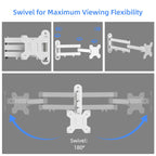 Suptek Full Motion TV Wall Mount Bracket for Most 13-30 inch TVs and Monitors, Flat and Curved TVs up to 28lbs, Tilt Swivel and 16.9 inch Extension, Max VESA 100x100mm, Black, MA2776