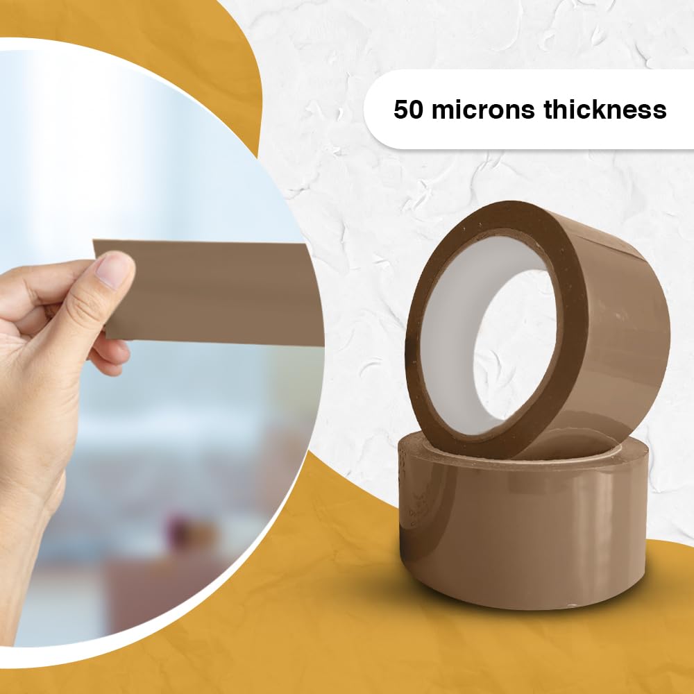 ARVO Clear Packing Tape 6 Rolls with Low Noise (48mm x 60m) - Durable Parcel Sealing Tape for Packing Boxes, Secure Packaging for Moving House
