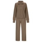 Lounge Wear Sets For Women Uk Women'S Fashion Tracksuit Full Set Comfort Long Sleeve Activewear Fall Outfits Gym Set 2 Piece Ladies Sweatshirts Sweatpants Zip Coat Tops Trousers Sets Clothing