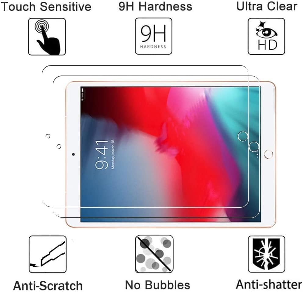 Screen Protector for iPad 9.7 (iPad 6th/5th Gen, 2018/2017), 3-Pack