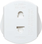 Toothbrush Adaptor Plug UK Charger Adapter Shaver Socket 2 Pin to 3 Pin Electric for Razor Plugs Bathroom Two to Three Prong Charging Tooth Brush Plugs Adapters Electrical Shaving (White)