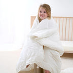 Adam Home 4.5 Tog Toddler Duvet and Pillow Set 100% Microfibre Anti-Allergy Lightweight Cot Bed (Duvet 120x150 cm) & (Pillow 40x60 cm) Hypoallergenic and Machine Washable Cot