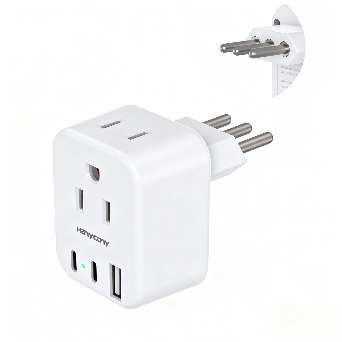 European Travel Plug Adapter, International Power Adapter, US to Europe