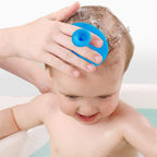 Baby Bath Brush, Baby Cradle Cap Brush, Silicone Massage Brush, Silicone Scrubbers Exfoliator Brush, Baby Skin Scrubbers Essential for Dry Skin, Cradle Cap and Eczema 2 Pack (Small-Blue&Green)