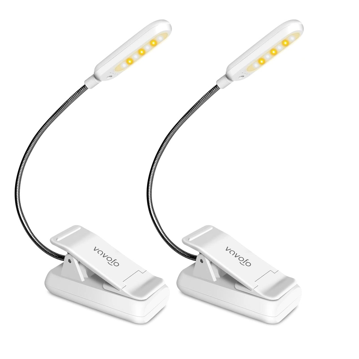 VAVOFO Rechargeable Reading Light, Clip on Book Light for Reading in Bed