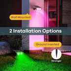 Linkind Halloween Solar Lights Outdoor Spotlight Waterproof RGB 2 Pack