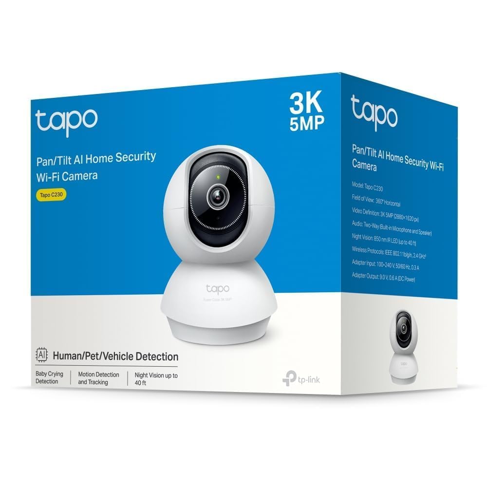 Tapo C200P2 2-Pack Full HD Indoor Security Camera Pet Camera House Security
