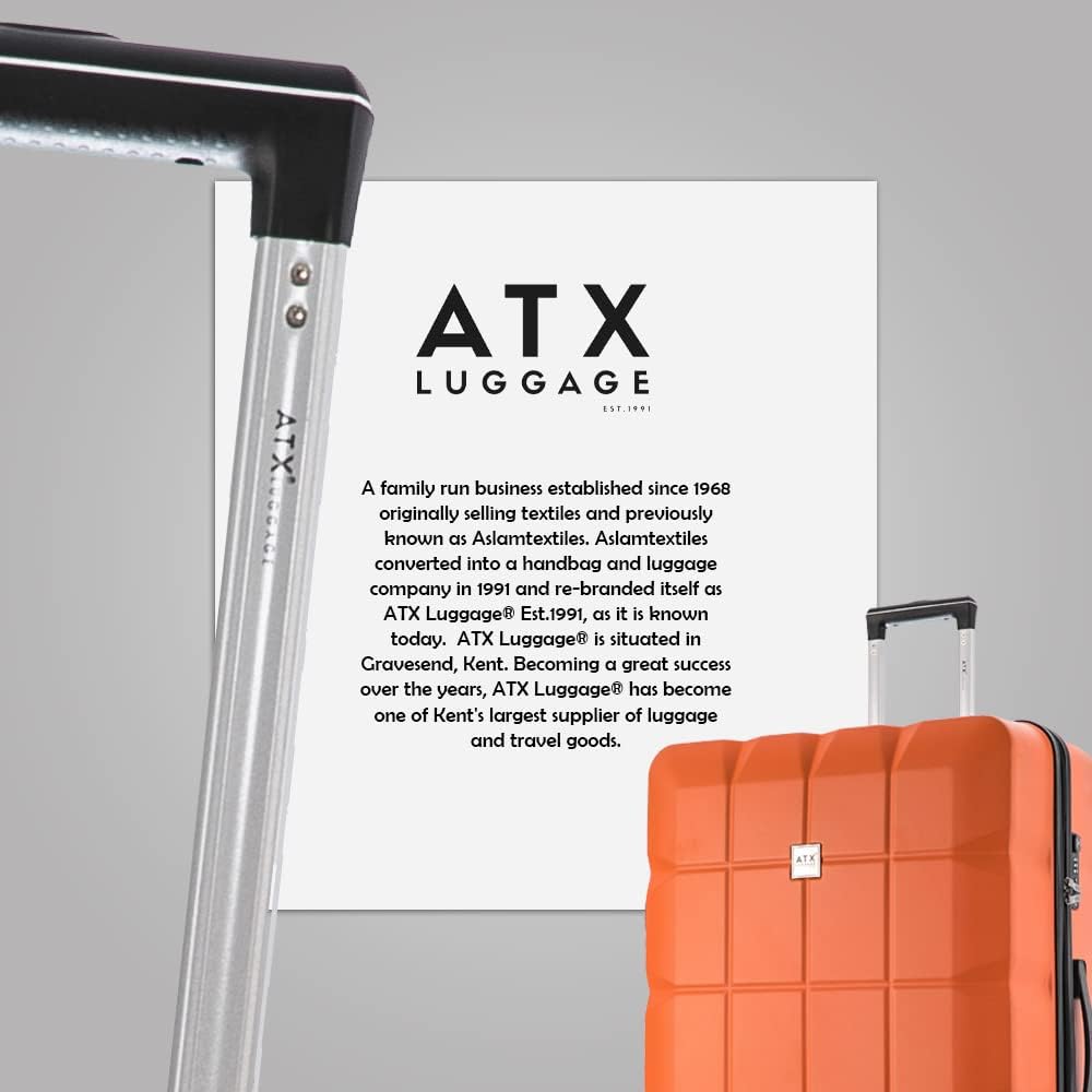 ATX Luggage Extra Large Suitcase Super Lightweight Durable ABS Hard Shell Suitcase with 4 Wheels and Built-in TSA Lock (Black, 32 Inches,132 Liter)