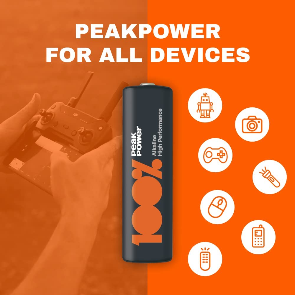 100PP AAA Batteries 40 Pack | Alkaline 1.5V Long-Lasting Power