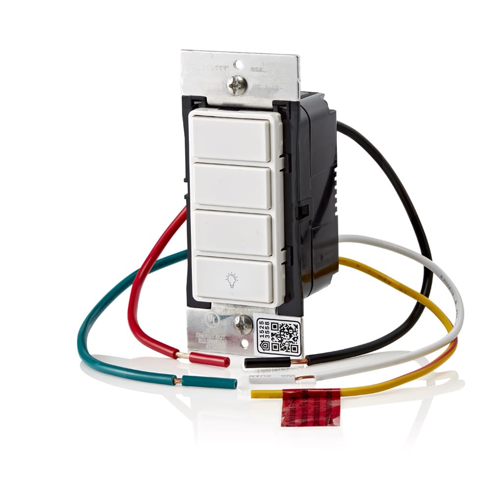 Leviton Decora Smart Switch, Wi-Fi, D315S-1RW, White