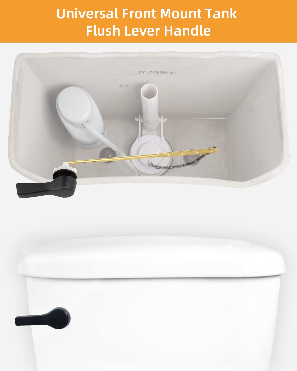 Hibbent Universal Metal Front Mount Toilet Handle Replacement Kit