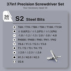 AXTH 25-in-1 Small Precision Screwdriver Set, Professional Magnetic Mini Repair Tool Kit for Phone, Computer, Watch, Laptop, Macbook, Ring Doorbell, Eyeglass, Electronic, [Bearing Steel] Screw Driver