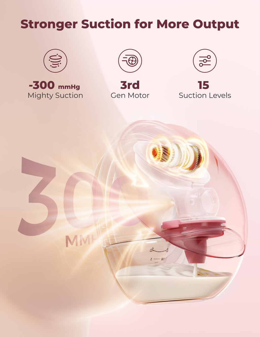 Momcozy M5 Smart Wearable Breast Pump, Double Pack, Gray