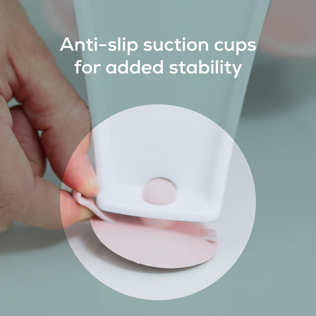 Angelcare - Baby Bath Seat - Soft Touch Support - Water Level Indicator - Fixation by Suction Cups - Grey