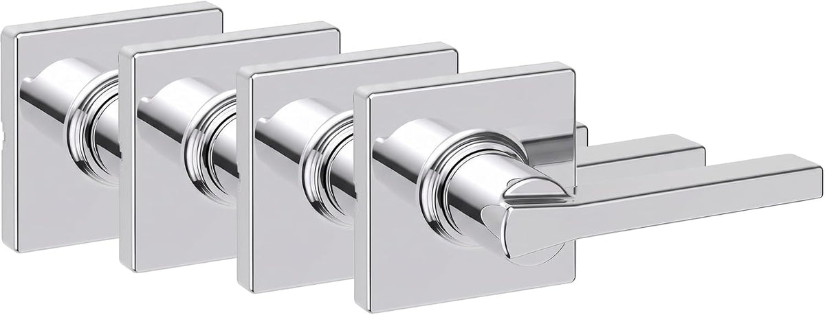 Kwikset Casey Privacy Door Lever with Lock, Matte Black
