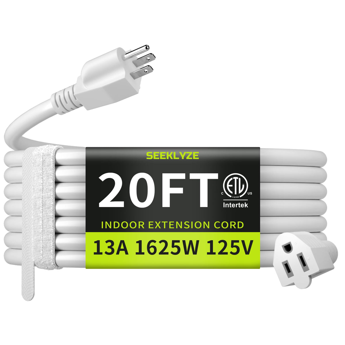 16/3 Black Extension Cord 6 FT Indoor, Short Extension Cord