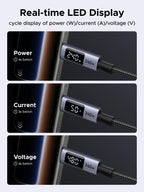 UGREEN 240W USB C to USB-C Cable with Built-in Digital Screen, 2M