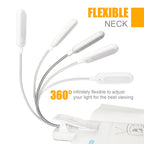 VAVOFO Rechargeable Reading Light, Clip on Book Light for Reading in Bed
