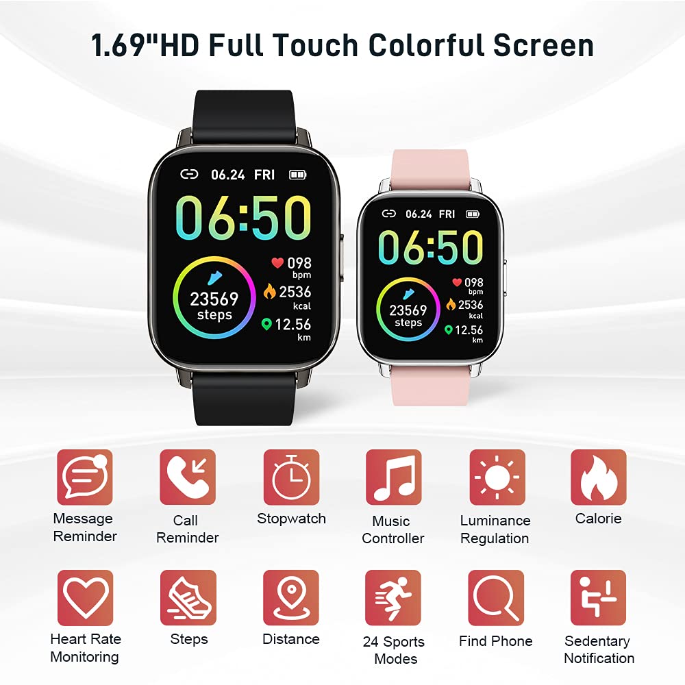 Motast Smart Watch, Fitness Tracker 1.69'' HD for Men Women