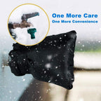 2Pack Outdoor Faucet Covers for Winter,8.5"x6.7"x2" Pro Spigot Cover Freeze Protection,Outdoor Water Socks with Reflective Strips for Winter Spigot Cover Pipe Insulation Reusable Waterproof,Black