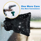 2Pack Outdoor Faucet Covers for Winter,8.5"x6.7"x2" Pro Spigot Cover Freeze Protection,Outdoor Water Socks with Reflective Strips for Winter Spigot Cover Pipe Insulation Reusable Waterproof,Black