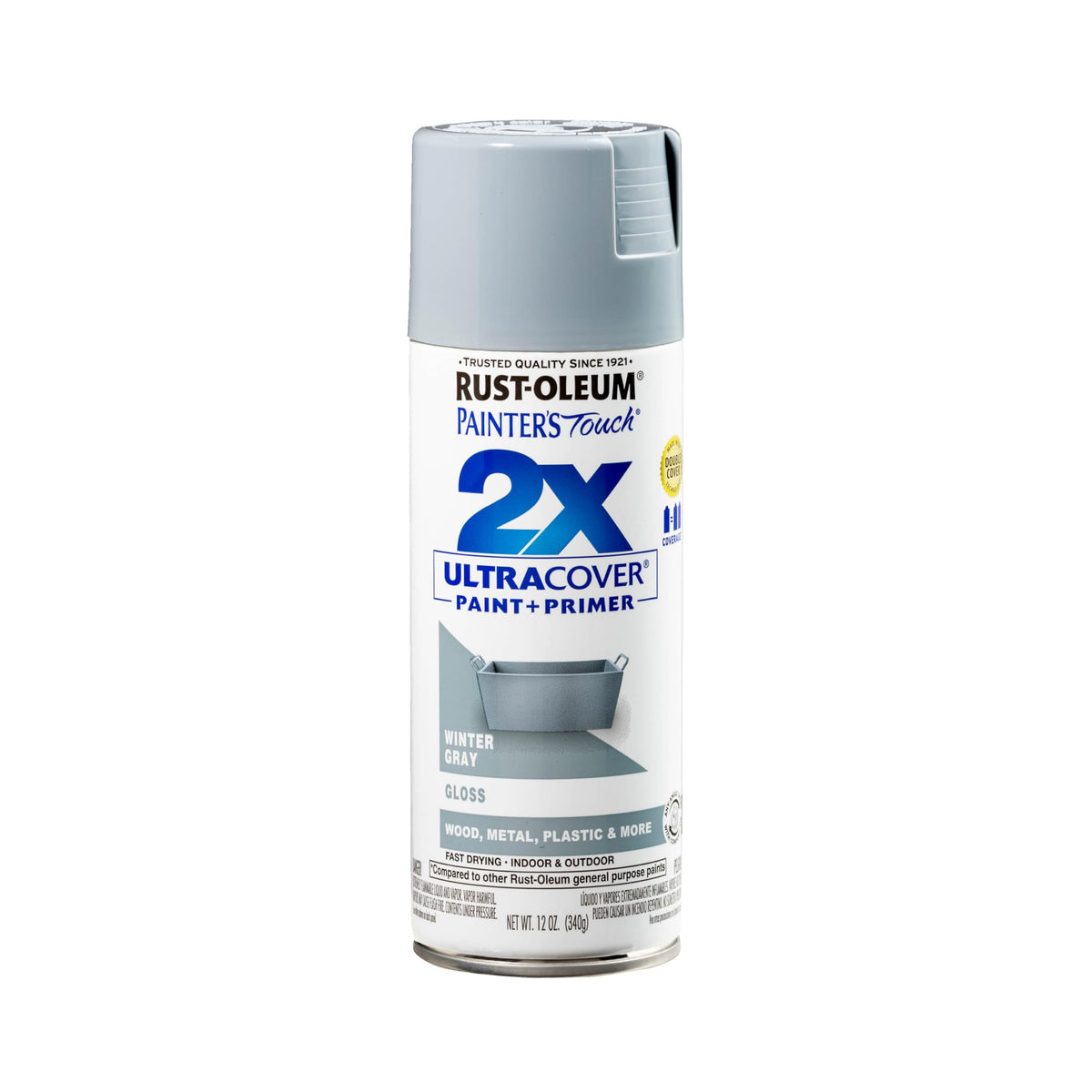 Rust-Oleum 334023-6PK Painter's Touch 2X Ultra Cover Spray Paint, 12 oz, Gloss Almond, 6 Pack
