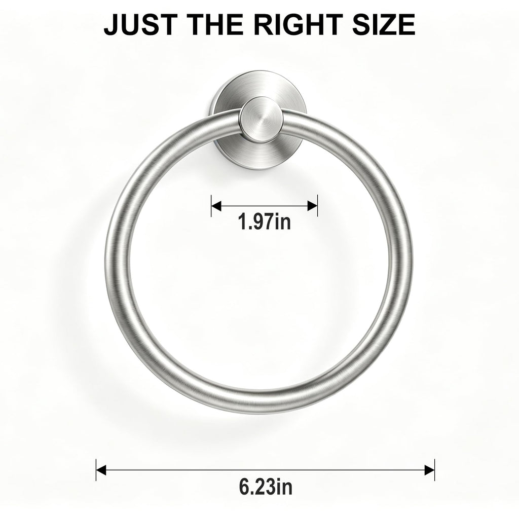 SetSail Towel Holder for Bathroom Wall Matte Black Towel Ring