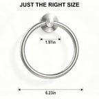 SetSail Towel Holder for Bathroom Wall Matte Black Towel Ring