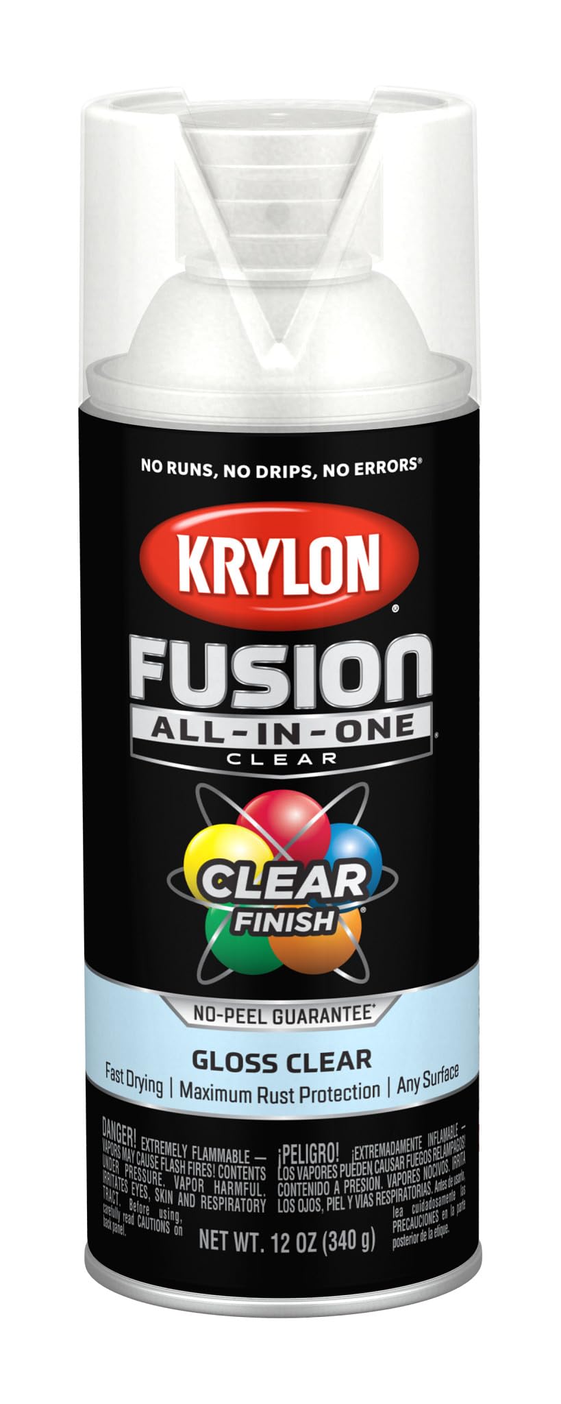 Krylon Fusion All-In-One, Metallic, Black Stainless Steel, 12 oz
