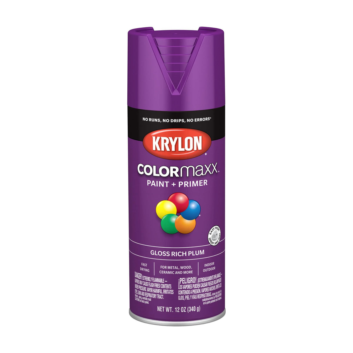 Krylon ColorMaxx 12 Oz. Gloss Spray Paint, Pumpkin Orange - 1 Each