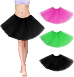 Tutu Skirts for Women, Elastic 3 Layered Tulle Tutus Skirt for Adult Dance Ballet Skirts for Dress-up Parties Dancing