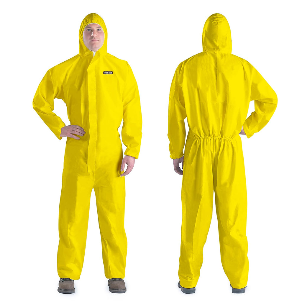Hazmat suit, Disposable coveralls for Painting, Ideal Halloween Cosplay Hazmat Costume, White, Medium, 2