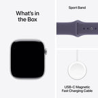 Apple Watch Series 11 GPS 42mm Smartwatch with Space Grey Aluminium Case with Black Sport Band S/M. Sleep Score, Fitness Tracker, Health Monitoring, Always-On Display, Water Resistant