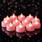 Amagic 24Pack Purple Flameless LED Tea Lights Candles Battery Operated