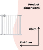 Safety 1st SecureTech Gate, Baby Stair Gate 73–80 cm, White