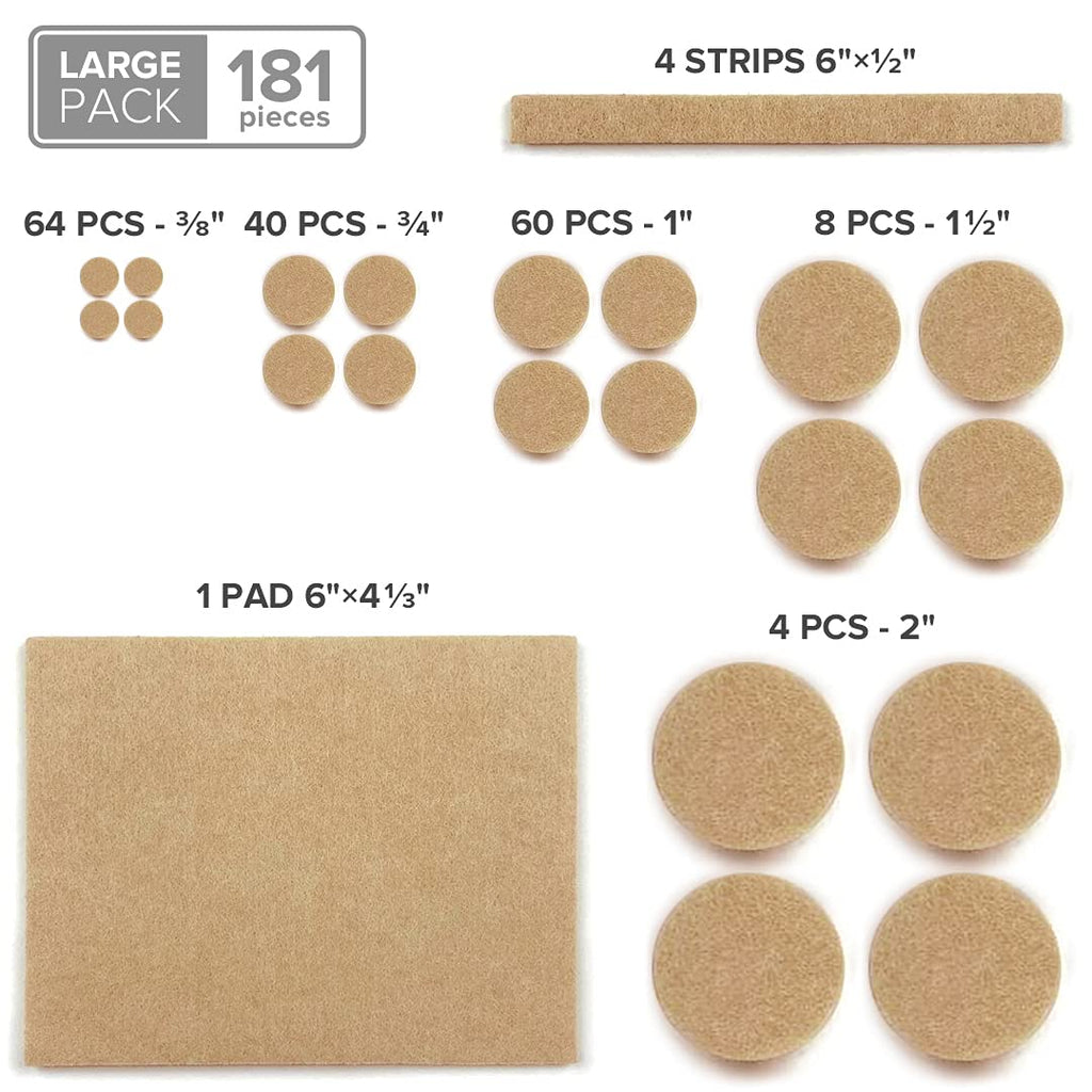 Felt Furniture Pads X-PROTECTOR 133 PCS Premium Furniture Pads - Felt Pads