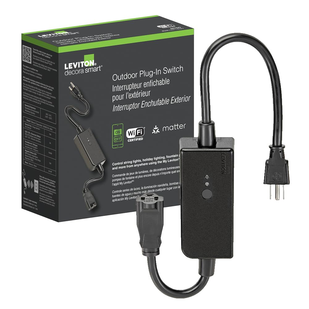 Leviton Decora Smart Switch, Wi-Fi, D315S-1RW, White