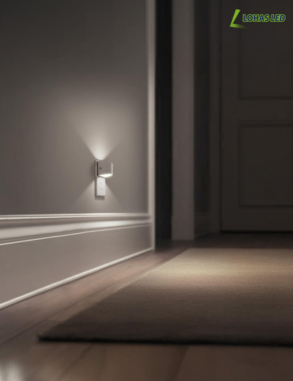 L LOHAS LED Night Lights Plug into Wall, Dimmable Night Light 2 Pack