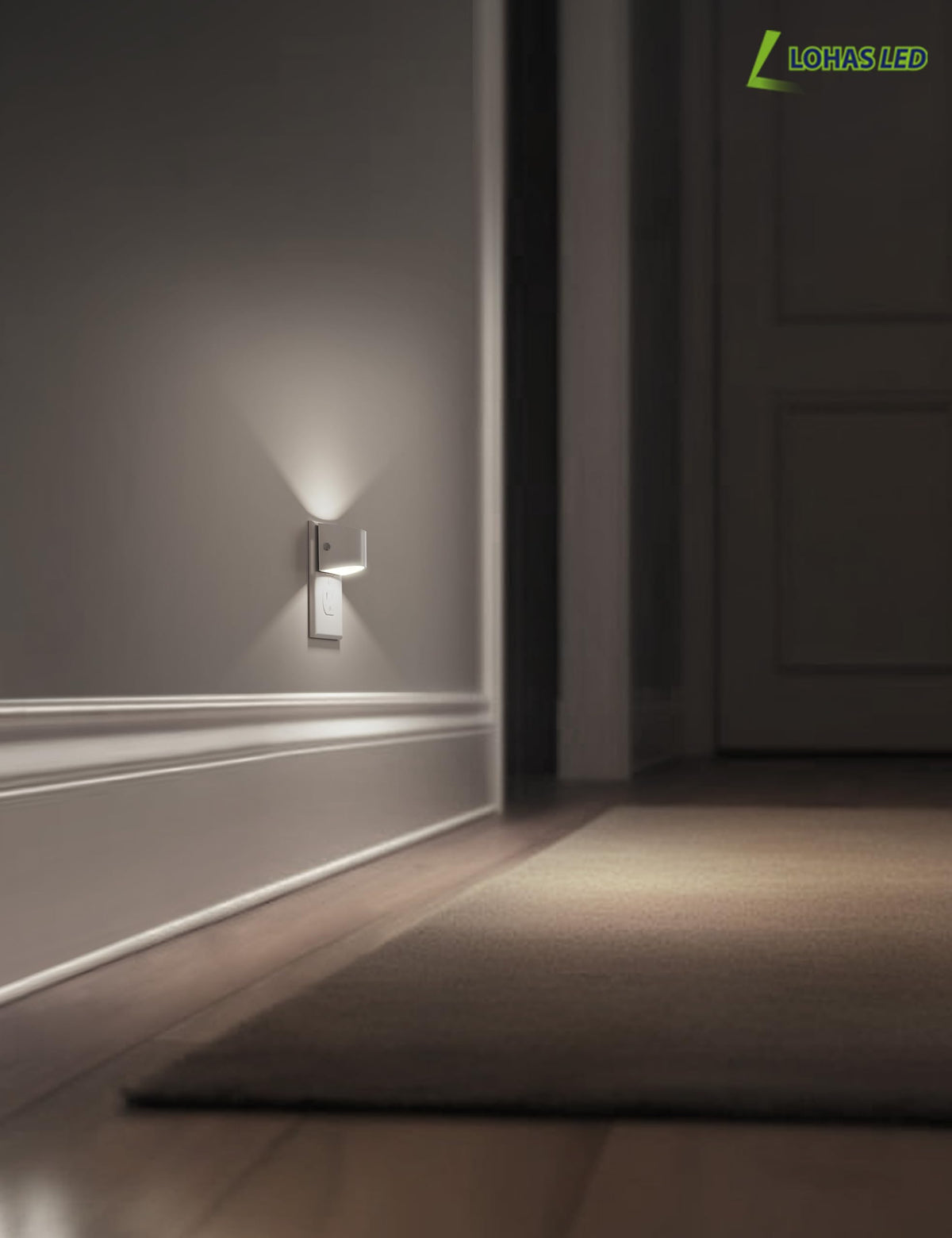 L LOHAS LED Night Lights Plug into Wall, Dimmable Night Light 2 Pack