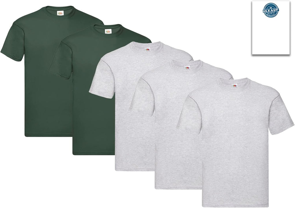 Fruit of the Loom Men's T-Shirt Iconic Tee, Lightweight Ringspun Tee, 5 Pack
