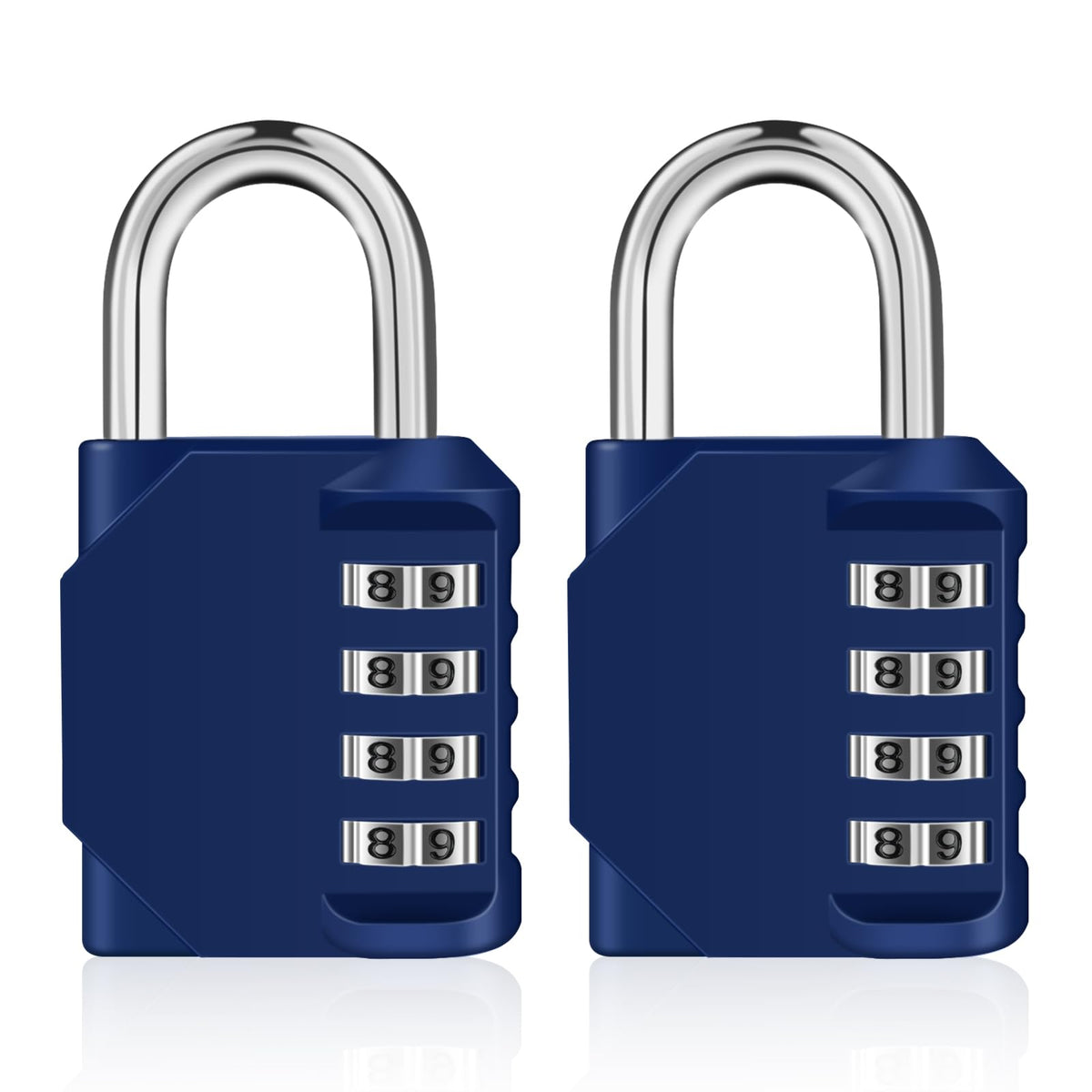 ZHEGE Combination Padlock, 4 Digit Combination Locker Padlock (Red)