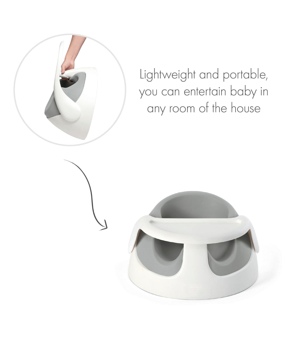 Mamas & Papas Baby Snug Floor Seat and Activity Tray - Clay