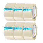 ARVO Clear Packing Tape 6 Rolls with Low Noise (48mm x 60m) - Durable Parcel Sealing Tape for Packing Boxes, Secure Packaging for Moving House