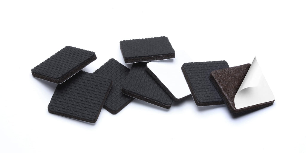 Slipstick GorillaPads Non Slip Furniture Pads/Gripper Floor Protectors (Set of 4) 3 Inch Square Self Adhesive Rubber Stoppers for Furniture Legs, CB155