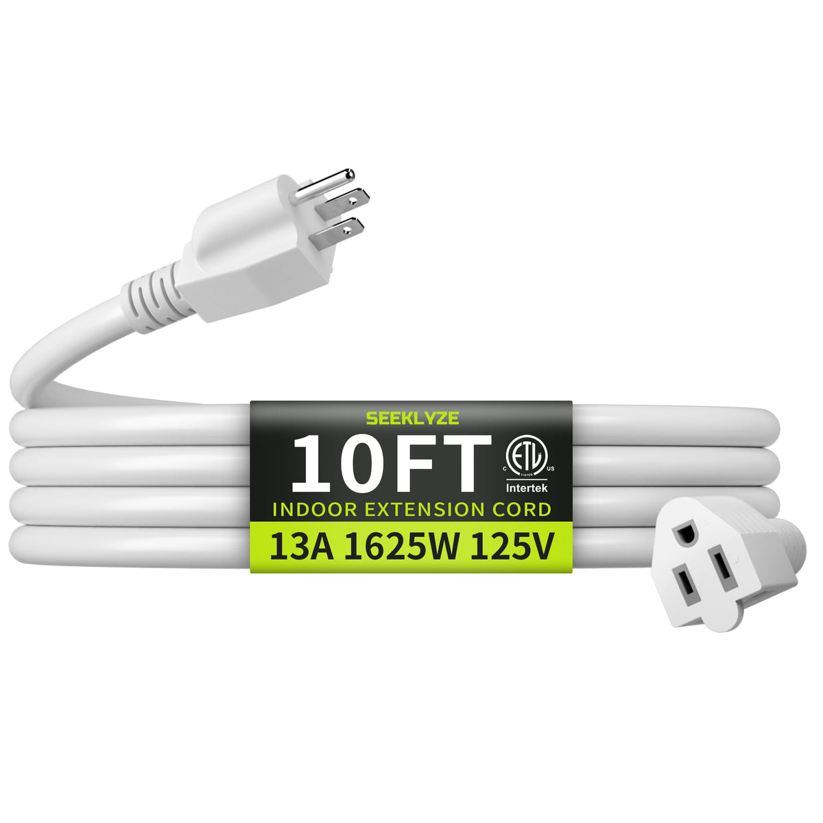 16/3 Black Extension Cord 6 FT Indoor, Short Extension Cord
